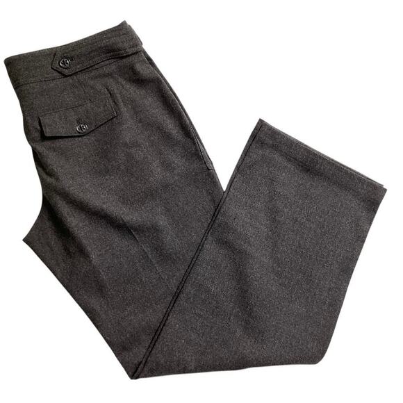 CARTONNIER Anthropologie Pants Size 12 Wide Flare Leg Capri Gray - Picture 6 of 8